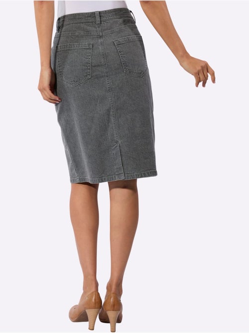 Jupe en jean à coupe droite avec fente au dos - Taille standard - Witt - Kiabi Jupe en jean à coupe droite avec fente au dos - Taille standard - Witt - Kiabi
