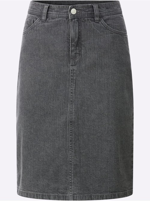 Jupe en jean à coupe droite avec fente au dos - Taille standard - Witt - Kiabi Jupe en jean à coupe droite avec fente au dos - Taille standard - Witt - Kiabi