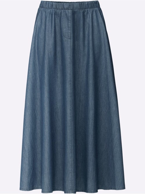 Jupe en jean à panneaux avec ceinture élastique - Taille standard - Witt - Kiabi Jupe en jean à panneaux avec ceinture élastique - Taille standard - Witt - Kiabi