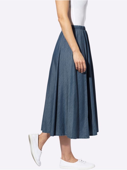 Jupe en jean à panneaux avec ceinture élastique - Taille standard - Witt - Kiabi Jupe en jean à panneaux avec ceinture élastique - Taille standard - Witt - Kiabi