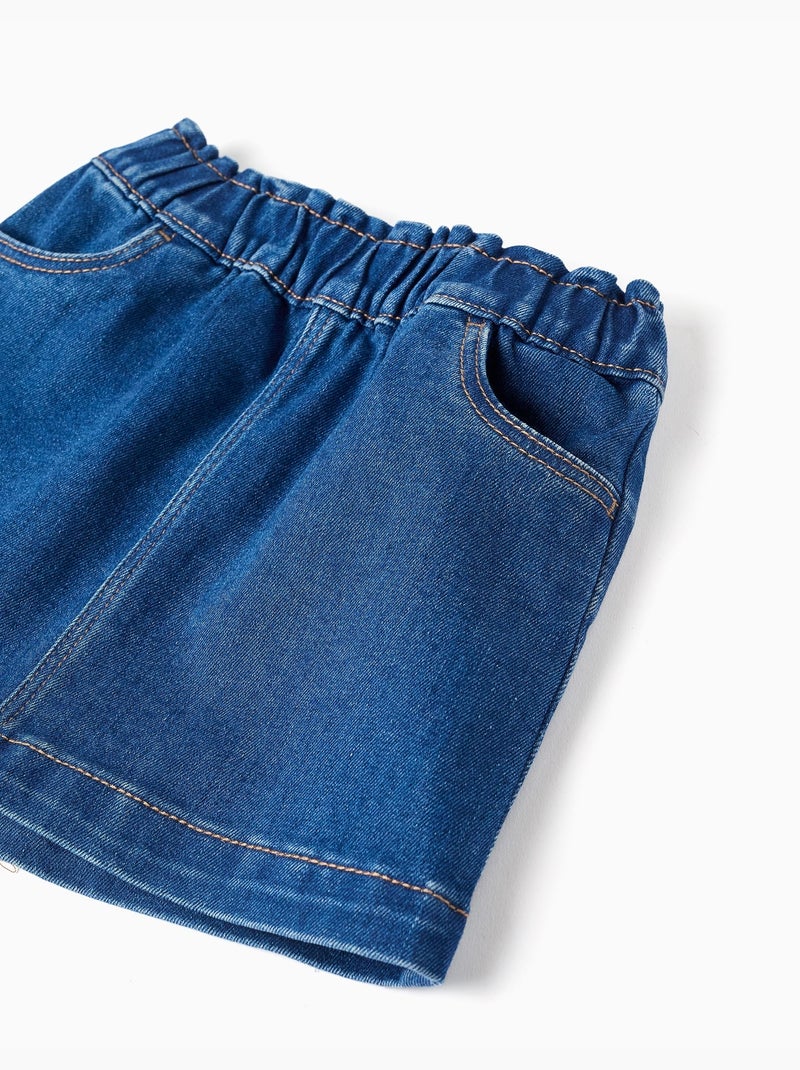 Jupe en jean avec 4 poches Bleu Bleu - Kiabi