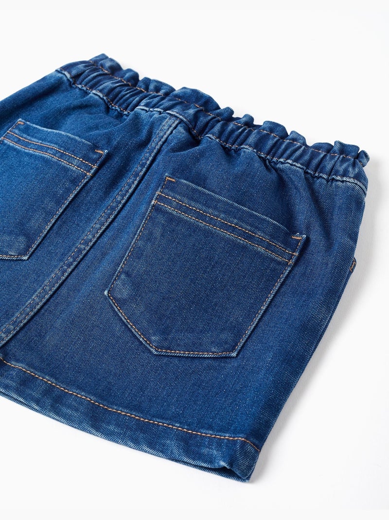 Jupe en jean avec 4 poches Bleu Bleu - Kiabi