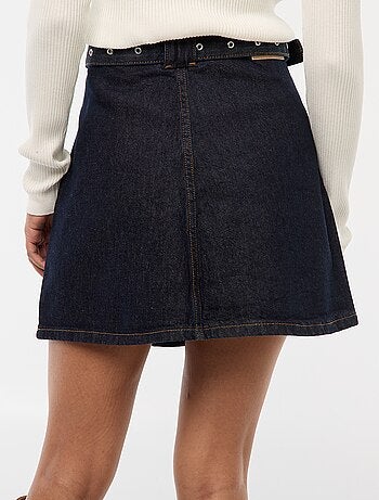 Jupe en jean avec ceinture à boucle