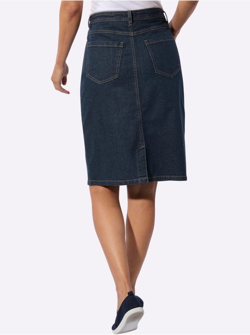 Jupe en jean avec fente au dos et coupe cinq poches - Taille standard - Witt - Kiabi Jupe en jean avec fente au dos et coupe cinq poches - Taille standard - Witt - Kiabi