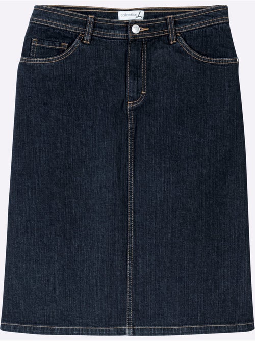 Jupe en jean avec fente au dos et coupe cinq poches - Taille standard - Witt - Kiabi Jupe en jean avec fente au dos et coupe cinq poches - Taille standard - Witt - Kiabi