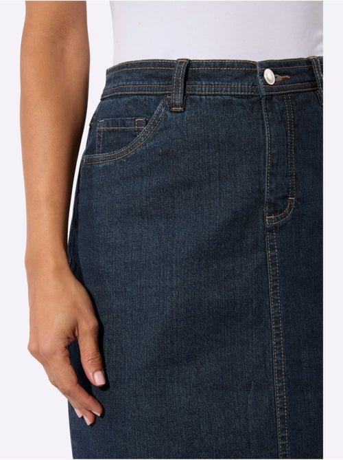 Jupe en jean avec fente au dos et coupe cinq poches - Taille standard - Witt - Kiabi Jupe en jean avec fente au dos et coupe cinq poches - Taille standard - Witt - Kiabi