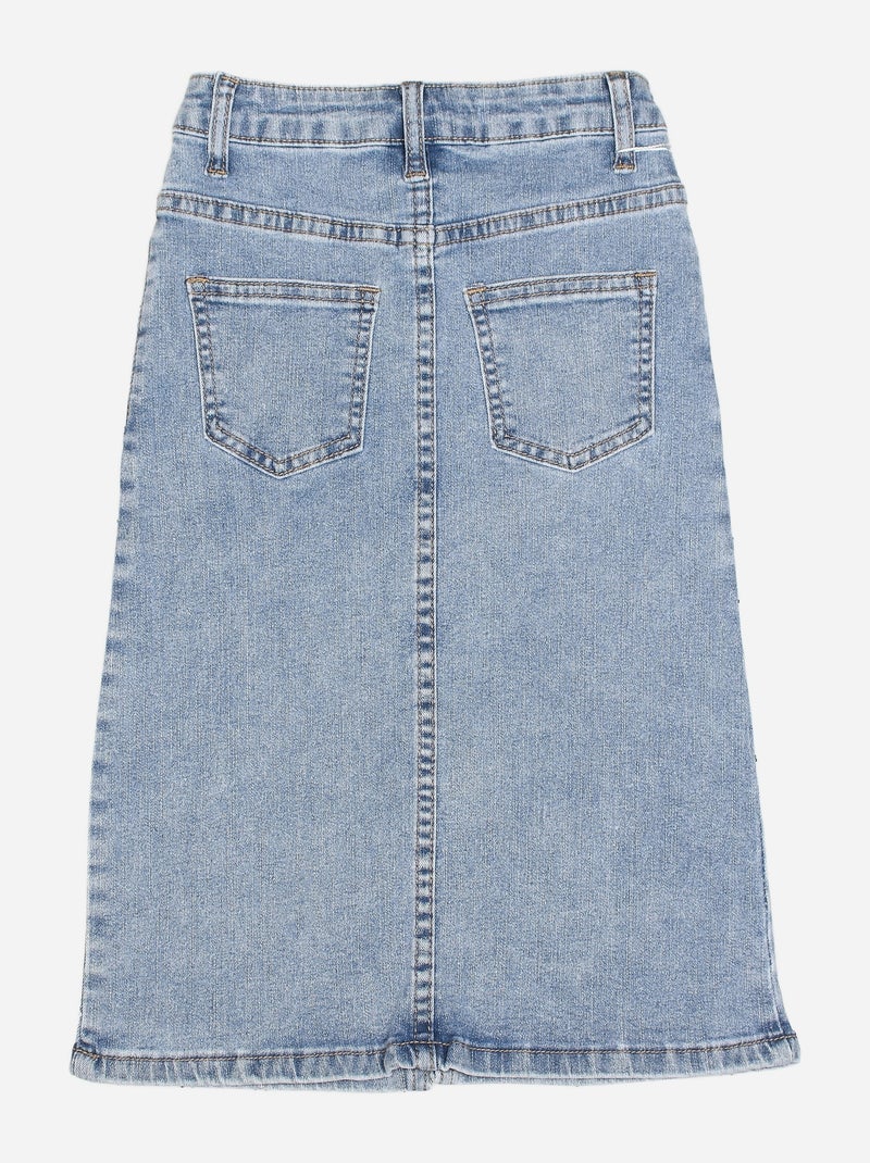 Jupe en jean avec motif - Kids Star Bleu - Kiabi