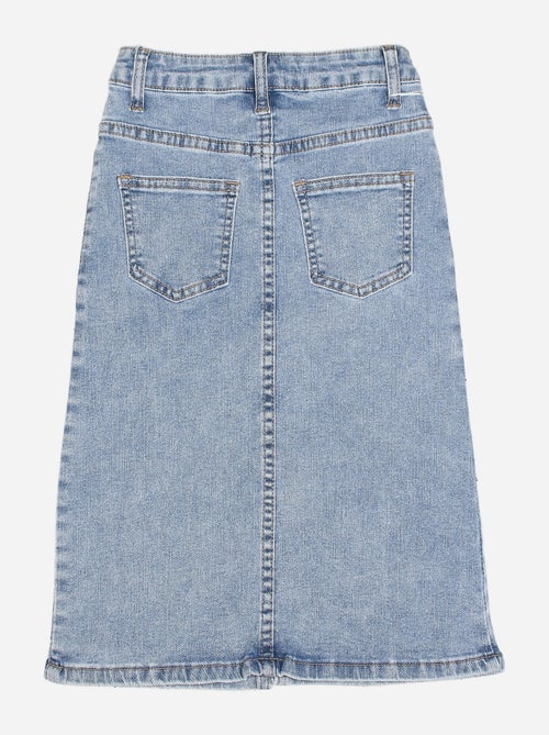 Jupe en jean avec motif - Kiabi