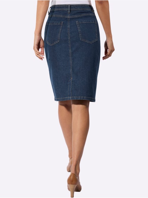 Jupe en jean avec passants et fente au dos - Taille standard - Witt - Kiabi Jupe en jean avec passants et fente au dos - Taille standard - Witt - Kiabi