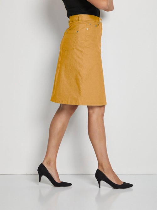 Jupe en jean couleur stretch - Kiabi