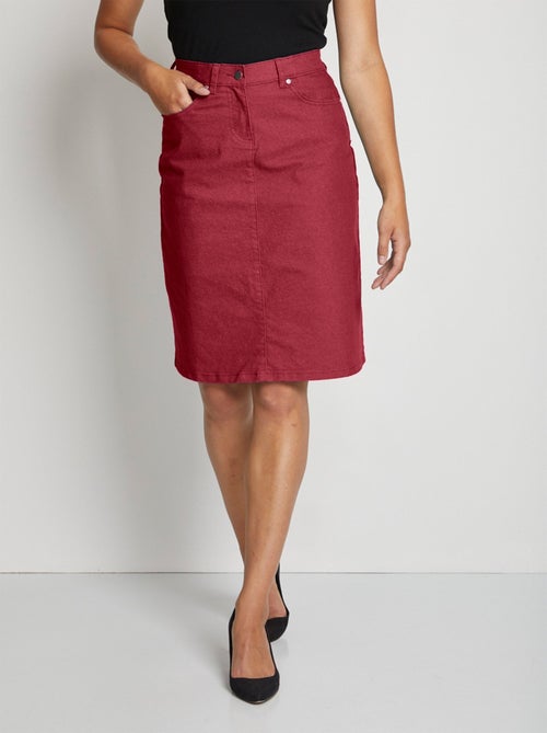 Jupe en jean couleur stretch - Kiabi
