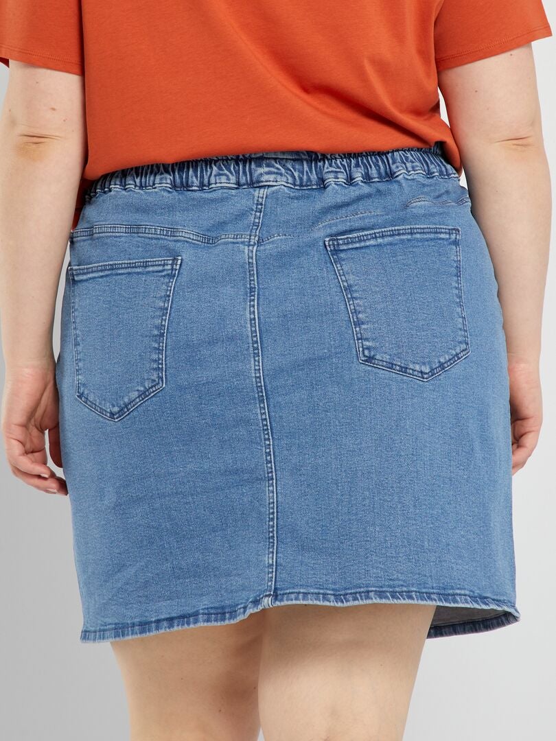 Jupe en jean courte Bleu - Kiabi