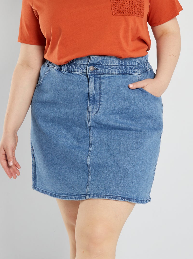 Jupe en jean courte Bleu - Kiabi