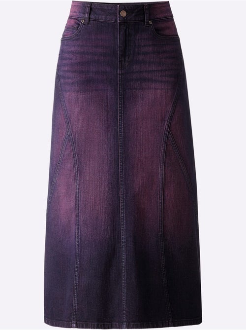 Jupe En Jean Coutures Décoratives - Taille Standard - Helline - Kiabi
