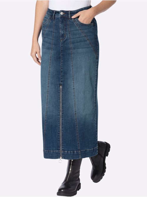 Jupe En Jean Délavé Tendance - Taille Standard - Helline - Kiabi