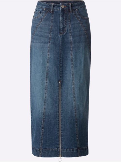 Jupe En Jean Délavé Tendance - Taille Standard - Helline - Kiabi