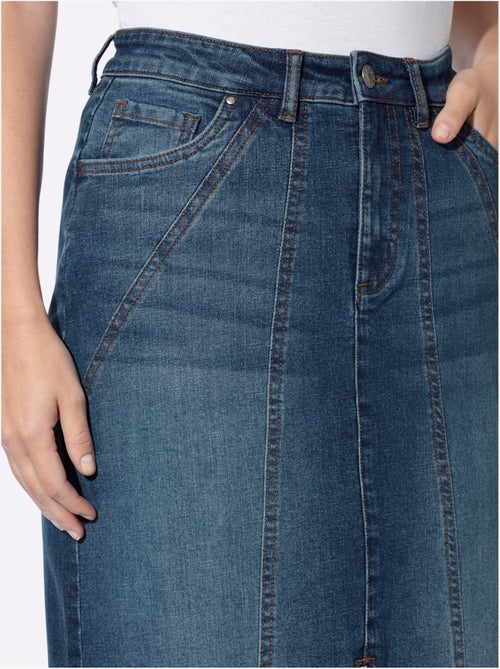 Jupe En Jean Délavé Tendance - Taille Standard - Helline - Kiabi