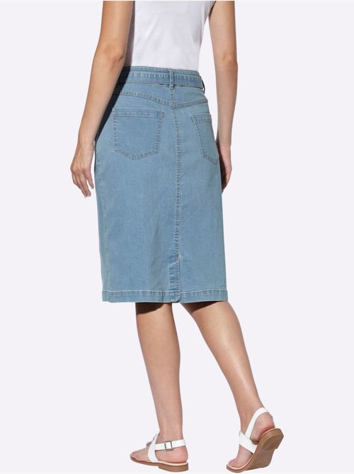 Jupe En Jean Détail Animal Brillant Sur Le Passant - Taille Standard - Helline - Kiabi Jupe En Jean Détail Animal Brillant Sur Le Passant - Taille Standard - Helline - Kiabi
