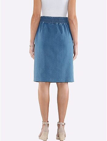 Jupe En Jean Dissimule Les Rondeurs - Taille Standard - Moda Vilona
