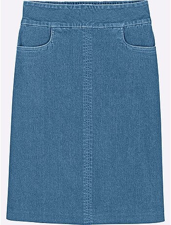 Jupe En Jean Dissimule Les Rondeurs - Taille Standard - Moda Vilona