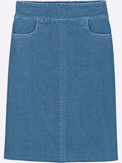 Jupe En Jean Dissimule Les Rondeurs - Taille Standard - Moda Vilona - Kiabi