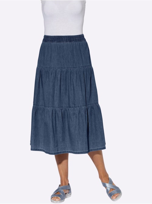 Jupe En Jean Facile à Enfiler - Taille Courte - Witt - Kiabi