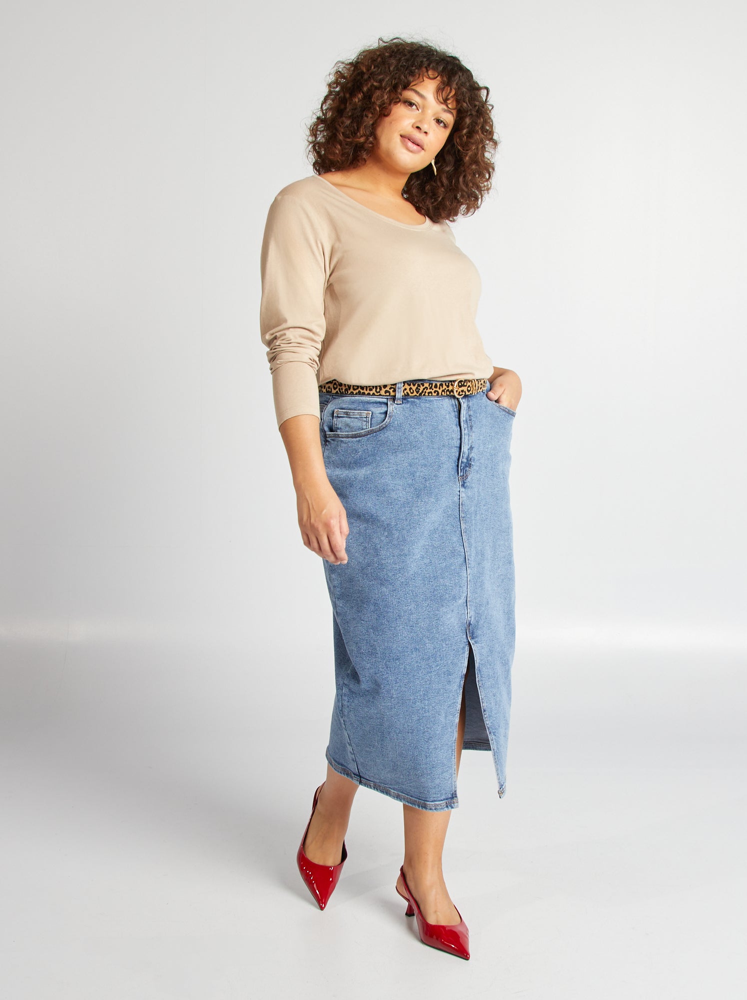 jupe en jean grande taille