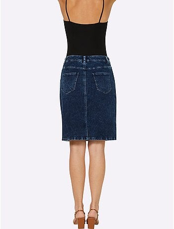 Jupe en jean passants - taille standard - helline