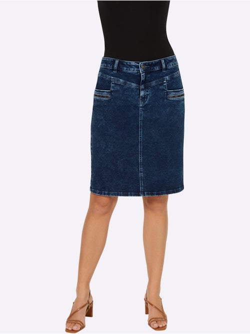 Jupe En Jean Passants - Taille Standard - Helline - Kiabi Jupe En Jean Passants - Taille Standard - Helline - Kiabi
