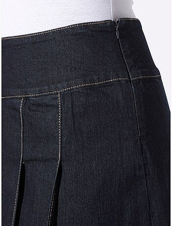 Jupe En Jean Petite Glissière Latérale Avec Bouton - Taille Standard - Moda Vilona