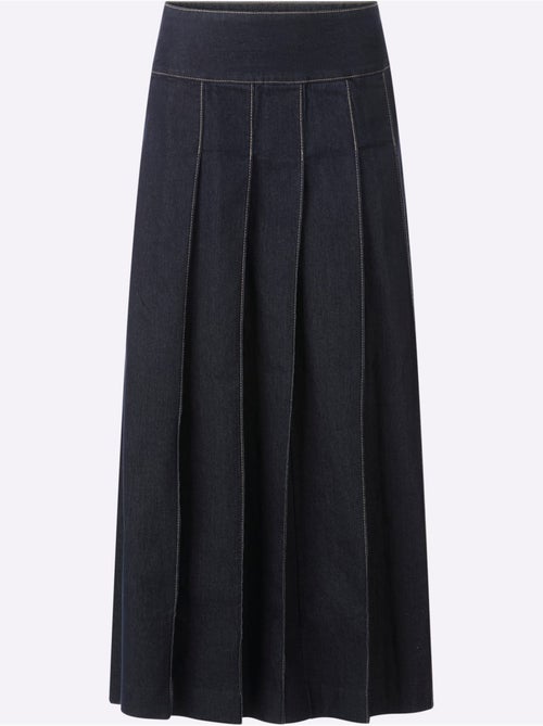 Jupe En Jean Petite Glissière Latérale Avec Bouton - Taille Standard - Moda Vilona - Kiabi