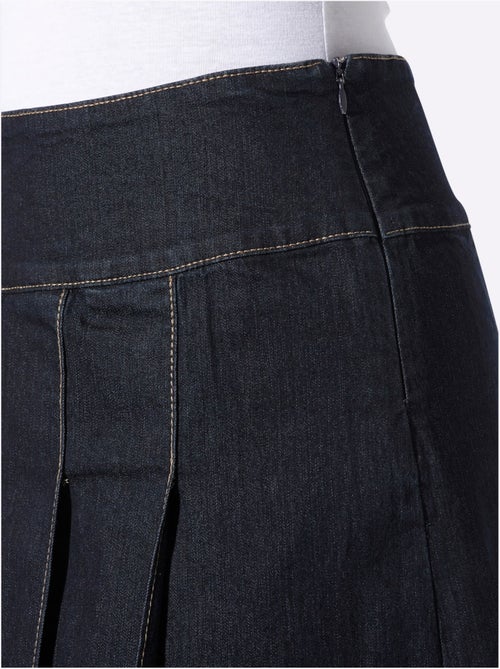 Jupe En Jean Petite Glissière Latérale Avec Bouton - Taille Standard - Moda Vilona - Kiabi