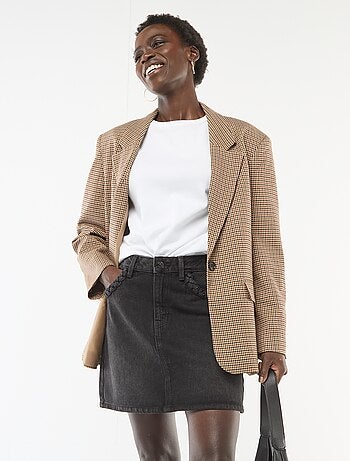 Jupe en jean poches tressées