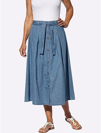Jupe En Jean Pur Coton - Taille Courte - Moda Vilona
