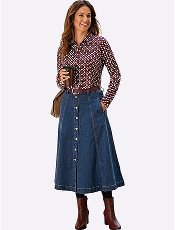 Jupe en jean qualité coton - taille courte - witt
