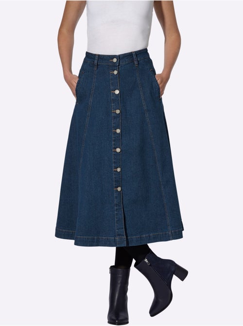 Jupe En Jean Qualité Coton - Taille Courte - Witt - Kiabi