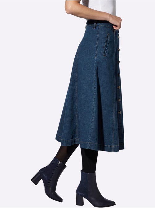 Jupe En Jean Qualité Coton - Taille Courte - Witt - Kiabi