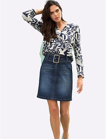 Jupe En Jean Qualité Coton - Taille Standard - Helline
