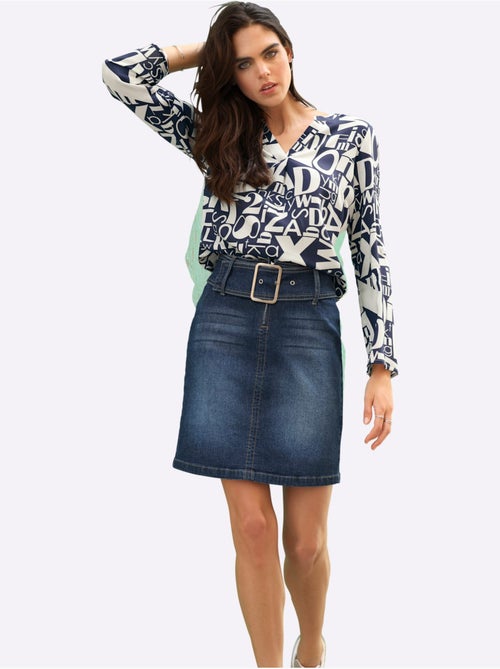 Jupe En Jean Qualité Coton - Taille Standard - Helline - Kiabi