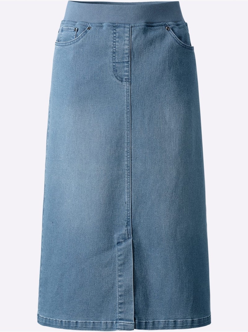 Jupe En Jean Qualité Coton - Taille Standard - Witt Bleu - Kiabi