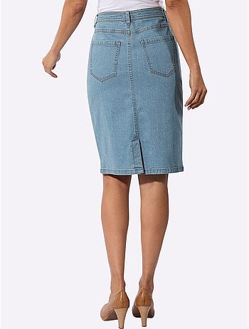 Jupe En Jean Qualité Coton Extensible Indéformable - Taille Standard - Witt