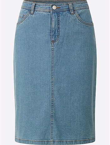 Jupe En Jean Qualité Coton Extensible Indéformable - Taille Standard - Witt