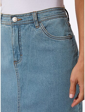 Jupe En Jean Qualité Coton Extensible Indéformable - Taille Standard - Witt