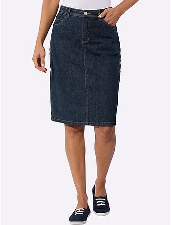 Jupe En Jean Qualité Coton Extensible Indéformable - Taille Standard - Witt