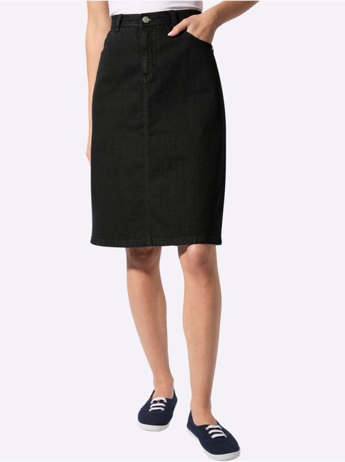 Jupe En Jean Qualité Coton Extensible Indéformable - Taille Standard - Witt - Kiabi Jupe En Jean Qualité Coton Extensible Indéformable - Taille Standard - Witt - Kiabi