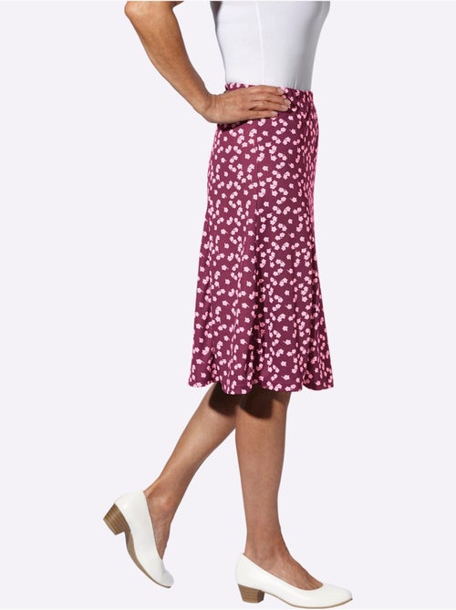 Jupe en jersey à panneaux et ceinture élastique avec imprimé floral - Taille standard - Moda Vilona - Kiabi