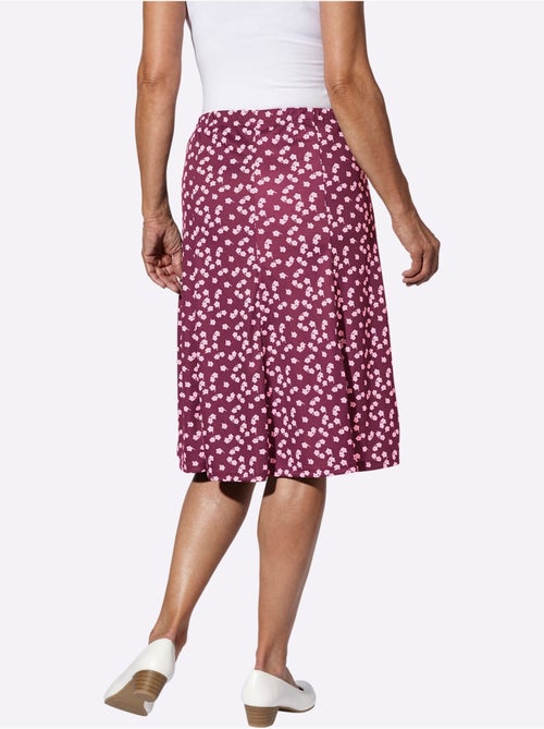 Jupe en jersey à panneaux et ceinture élastique avec imprimé floral - Taille standard - Moda Vilona - Kiabi