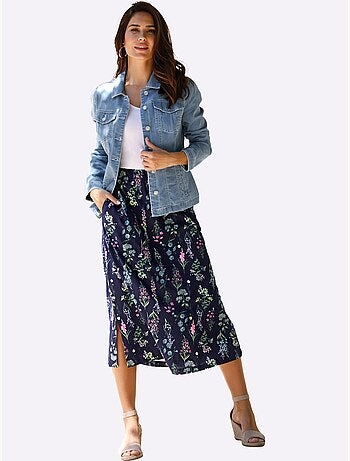 Jupe En Jersey Ceinture élastique - Taille Courte - Moda Vilona
