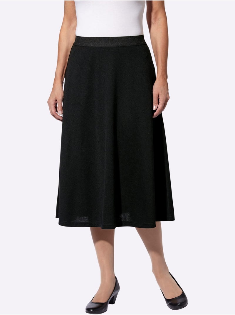 Jupe En Jersey Jersey Fin - Taille Standard - Witt Noir Gris - Kiabi