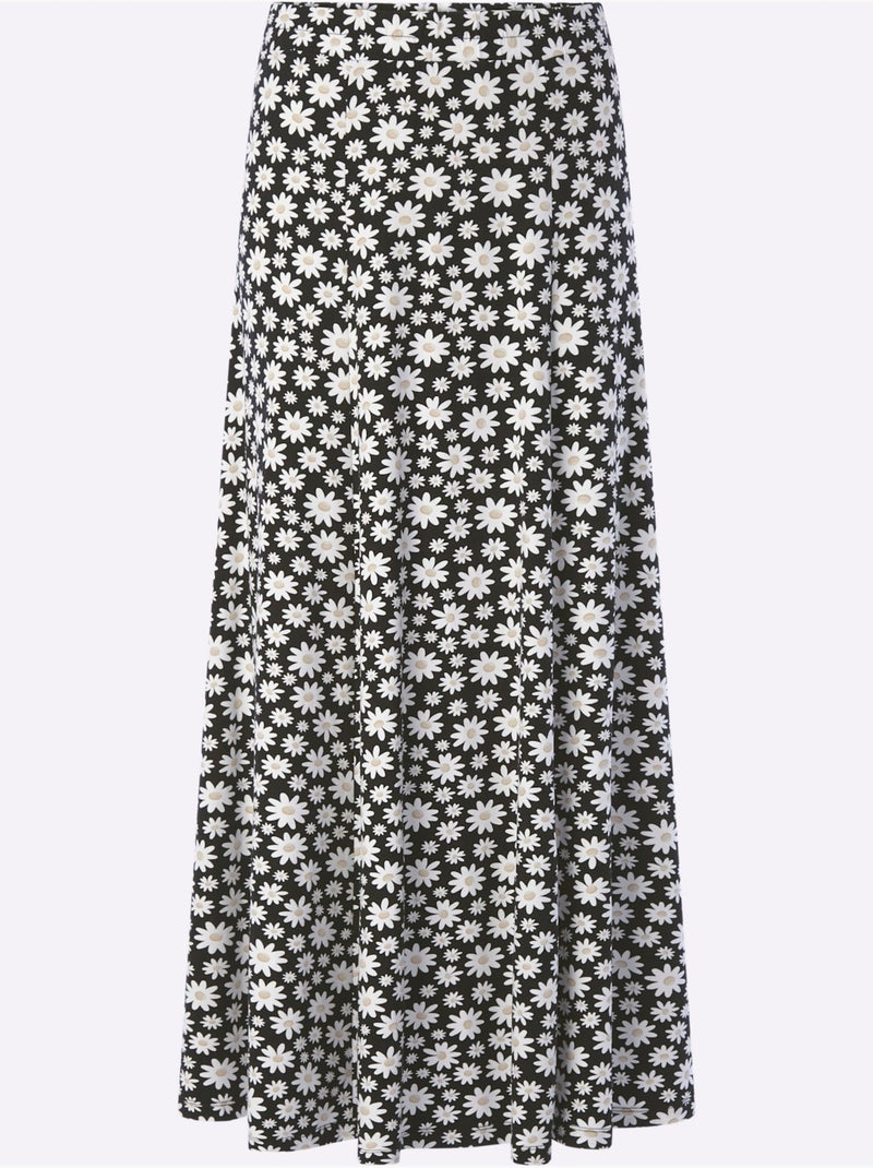 Jupe En Jersey Qualité Légère, Confortable à Porter - Taille Standard - Witt Noir Beige Noir - Kiabi
